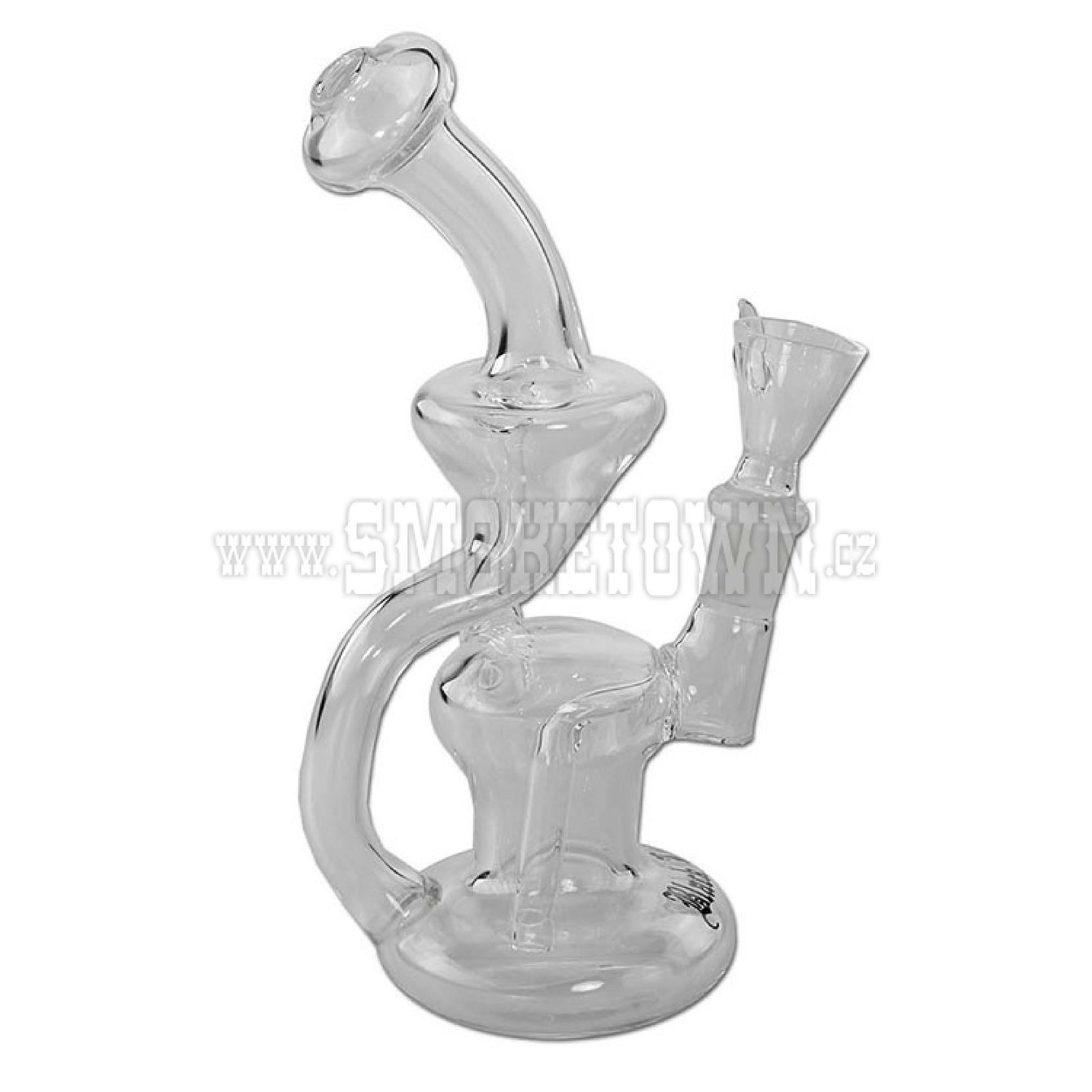 Black Leaf Recycle Glass Bubbler 20cm
