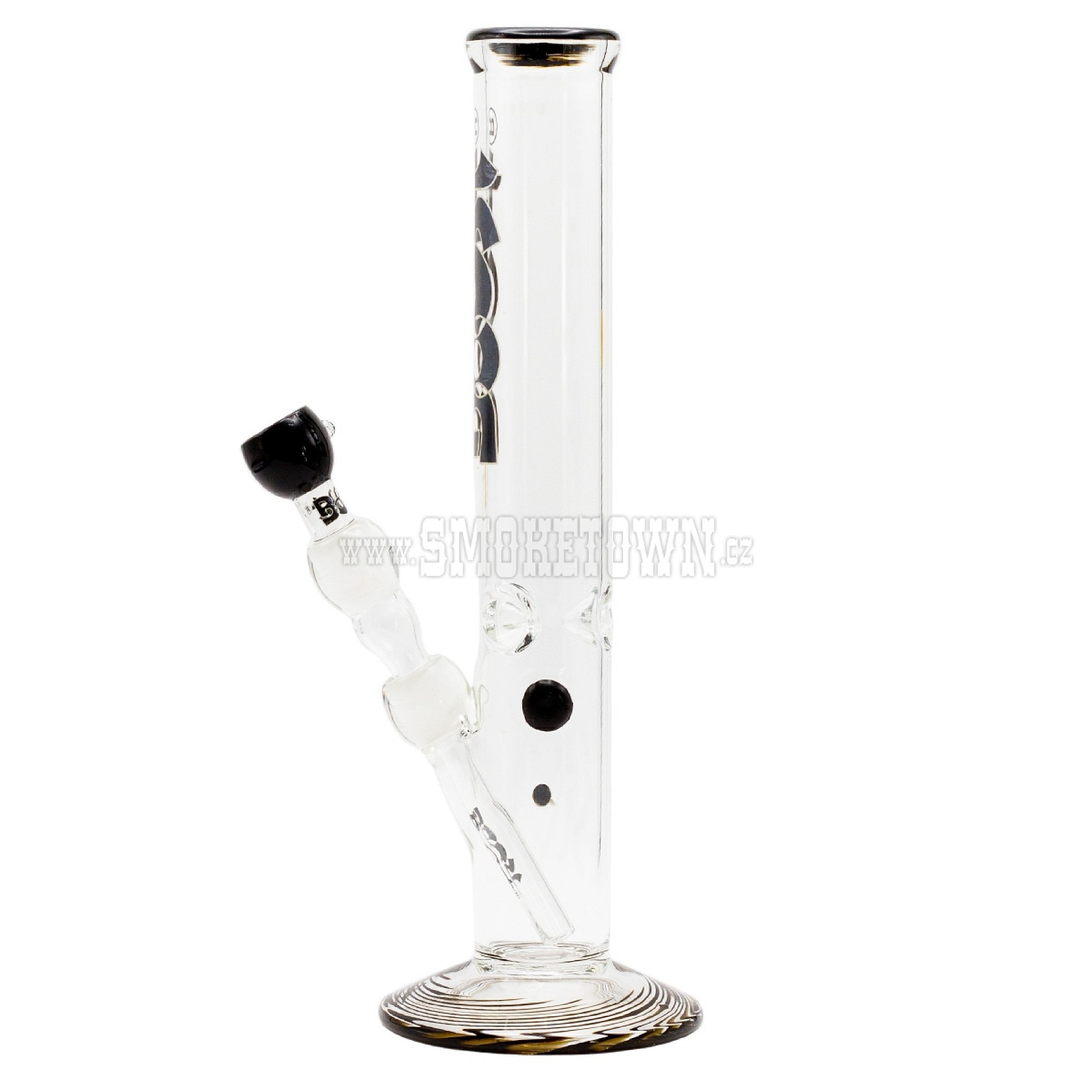 Boost Cane Glass Bong Black 38cm