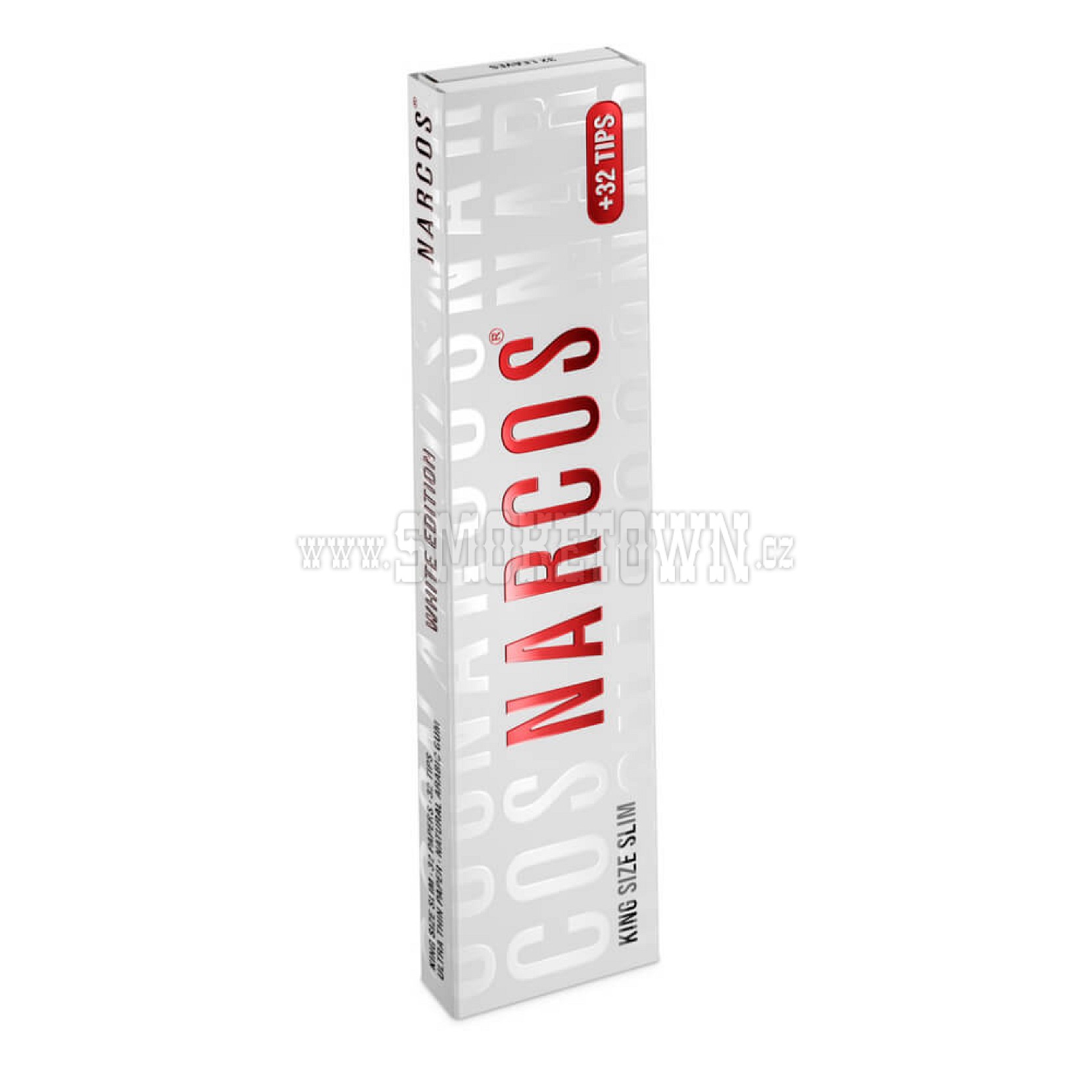 Narcos White Edition King Size Slim Rolling Papers + Tips