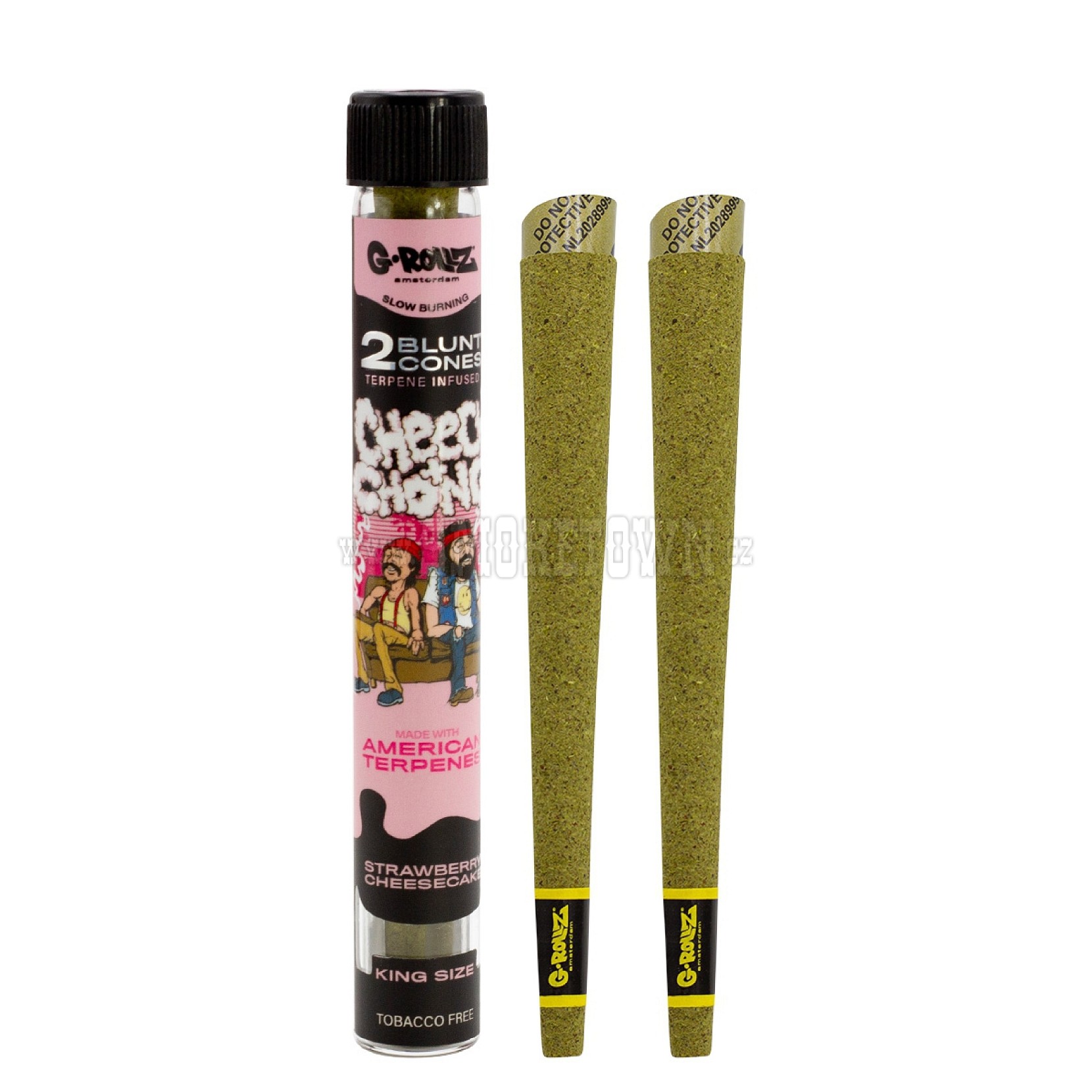 G-Rollz Cheech & Chong 2x Terpene Infused Blunt Cones Strawberry Cheesecake