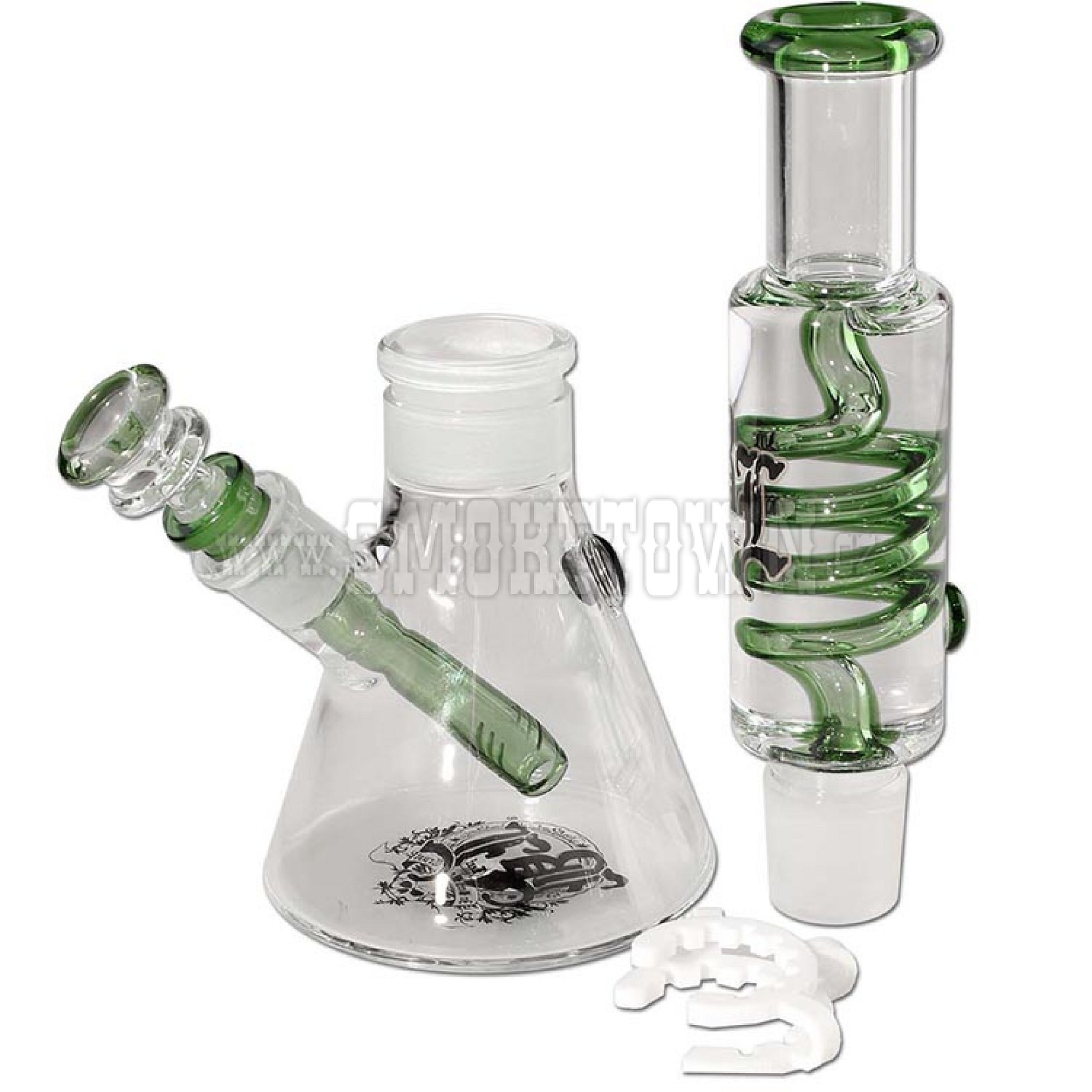 BL Liquid Bong with Spiral 32cm Blue