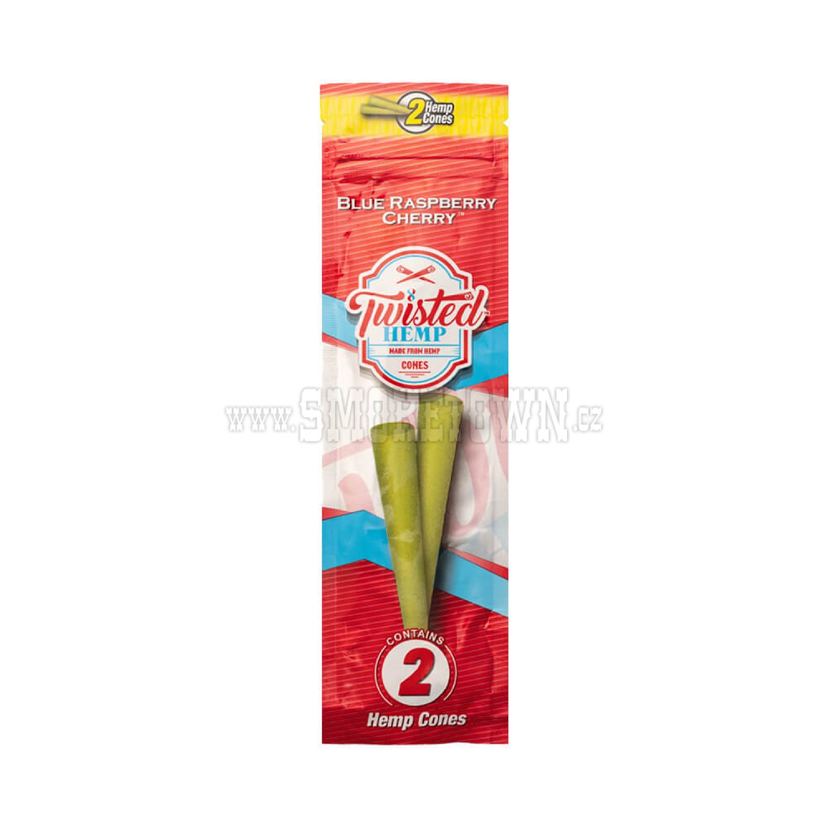 Twisted Hemp Cones Blunt Blue Raspberry Cherry