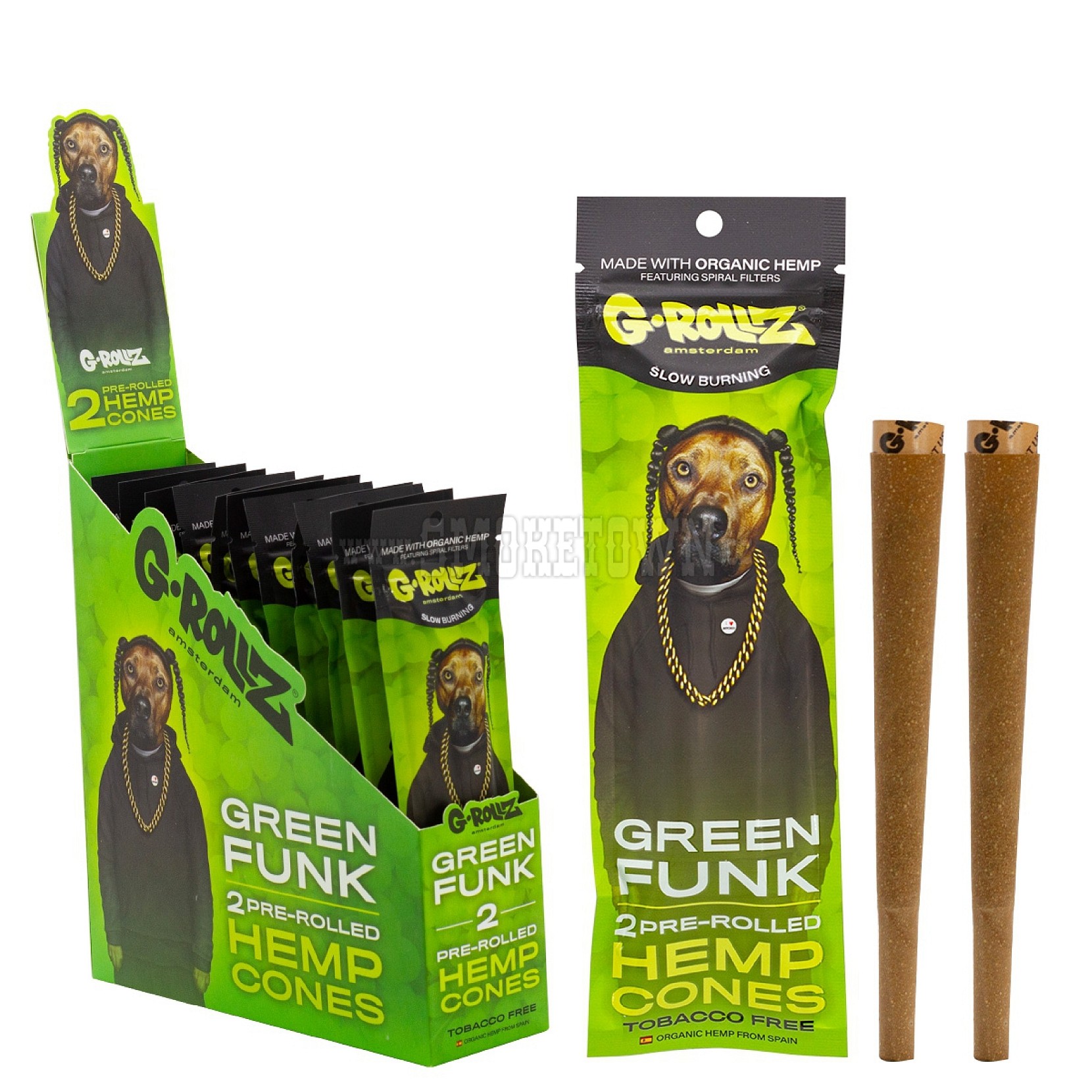 G-Rollz | 2x ´Green Funk´ Pre-Rolled Hemp blunt