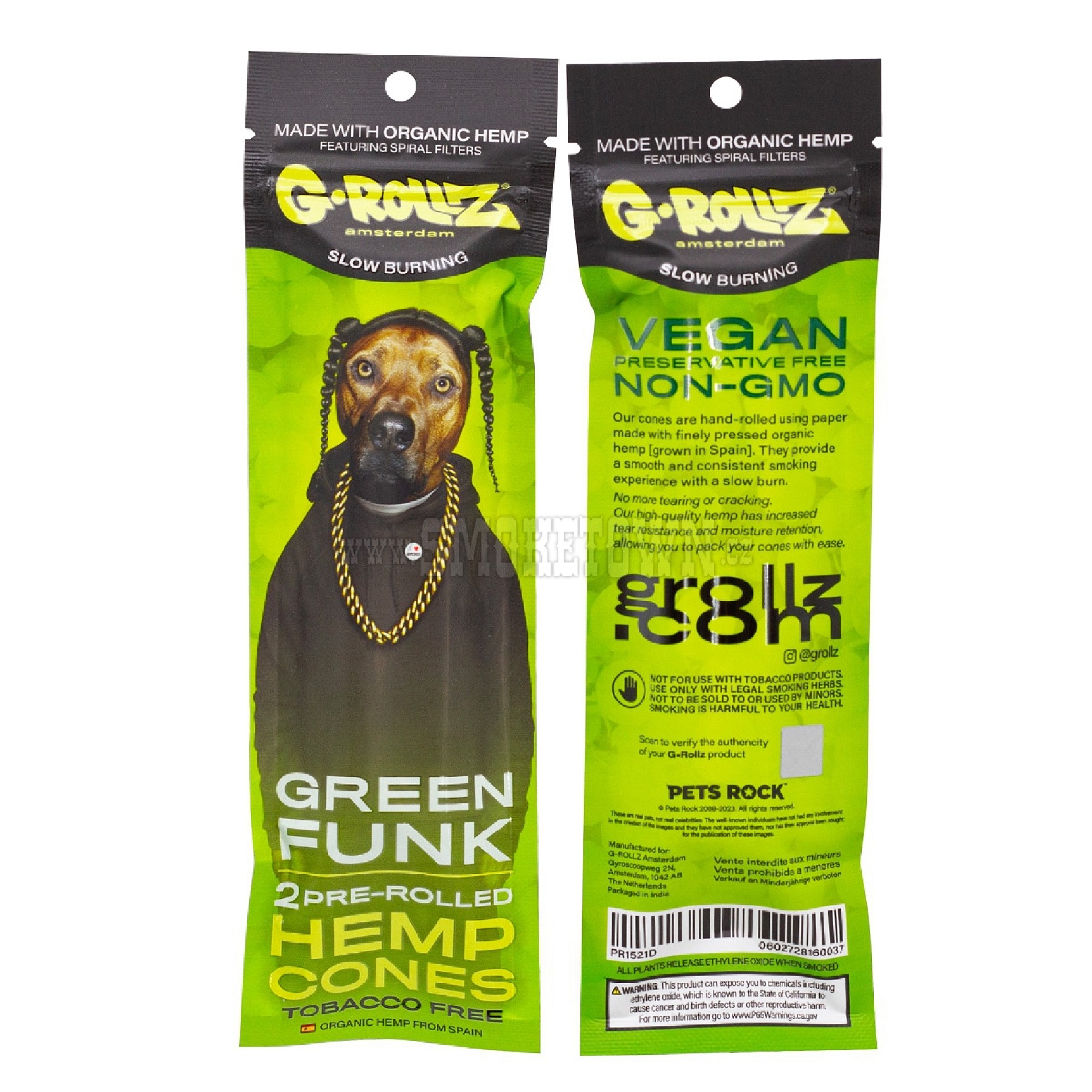 G-Rollz | 2x ´Green Funk´ Pre-Rolled Hemp blunt