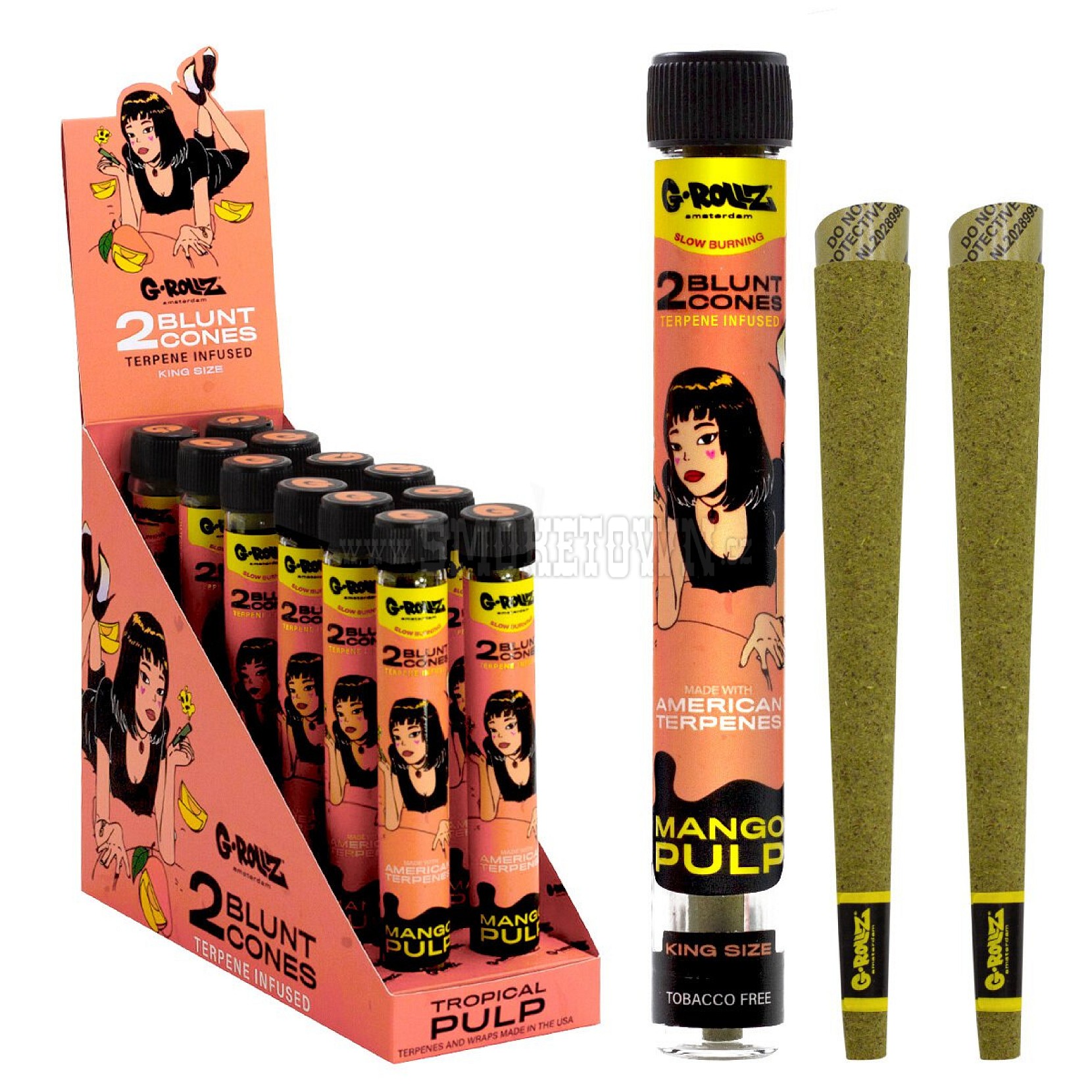 G-Rollz Terpene Infused Blunt Cones Mango Pulp