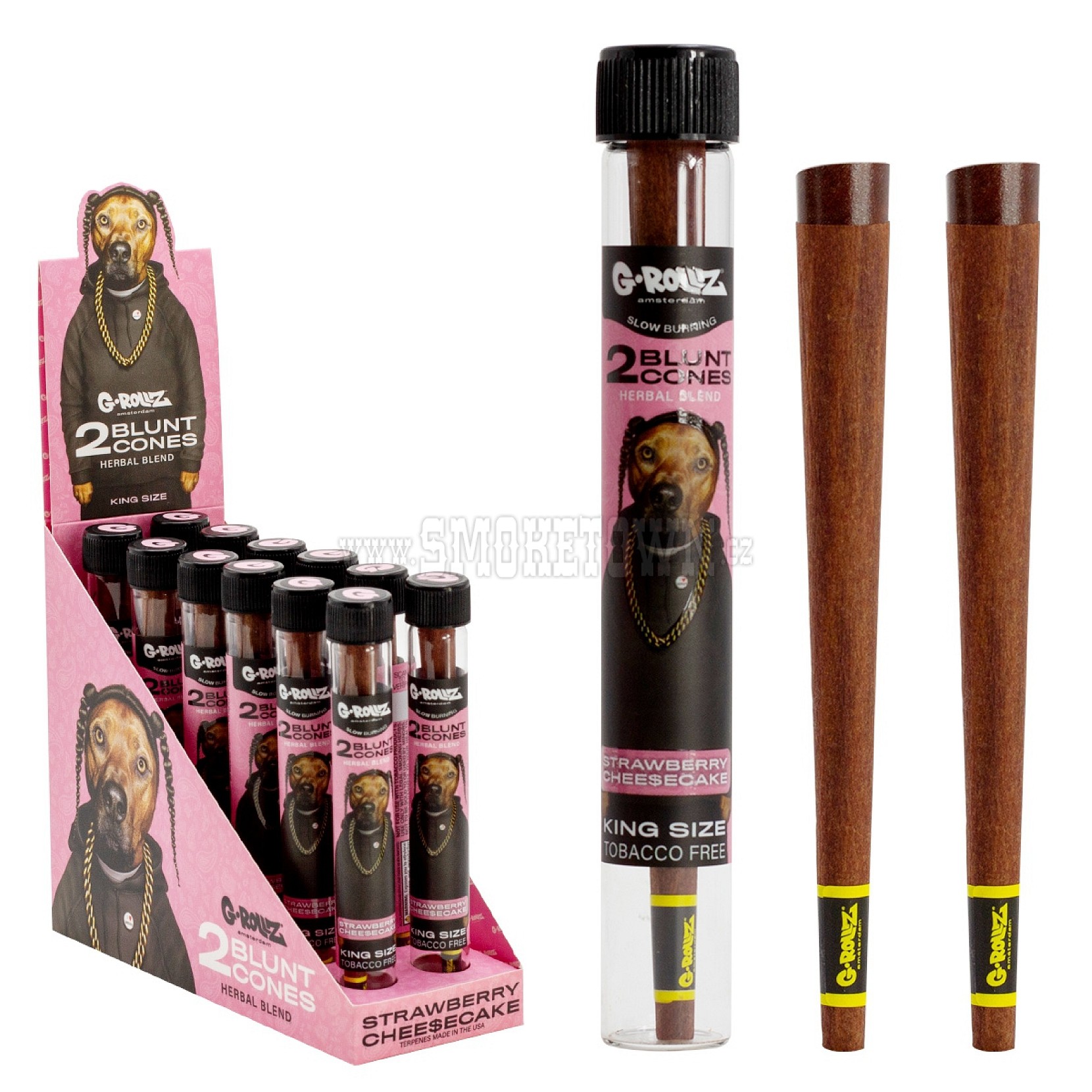 G-Rollz The Dog Terpene Infused Herbal Blunt Cones Strawberry Cheesecake