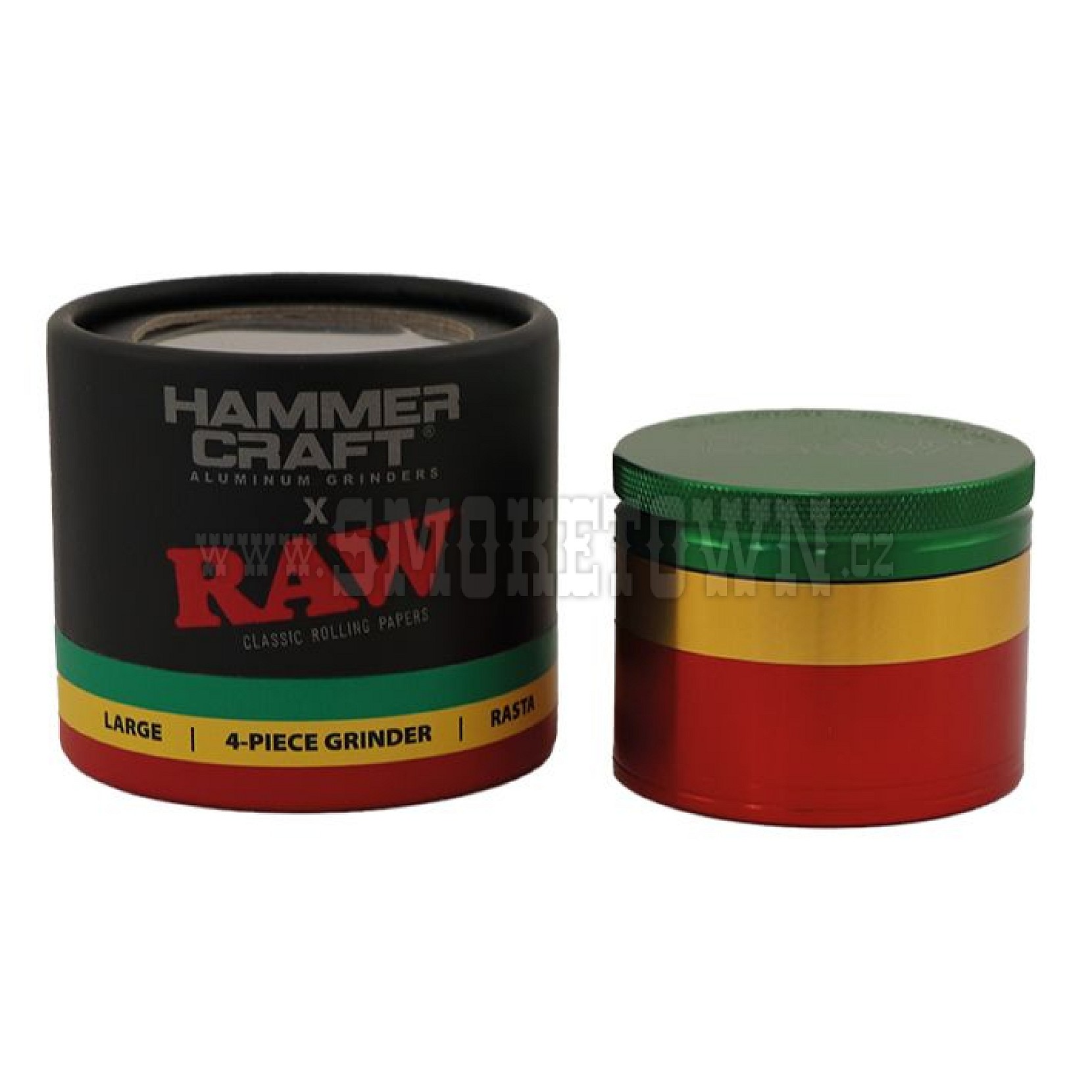 RAW Hammer Craft Grinder Rasta 4 Parts