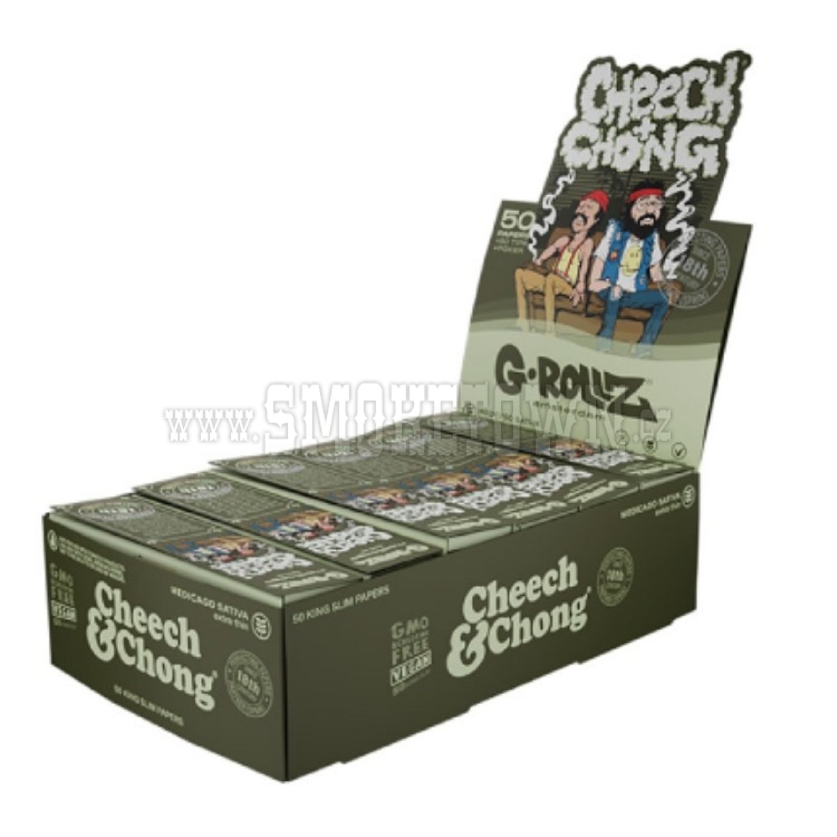 G-Rollz Cheech & Chong Sofa Medicago Sativa KS Slim Papers + Tips