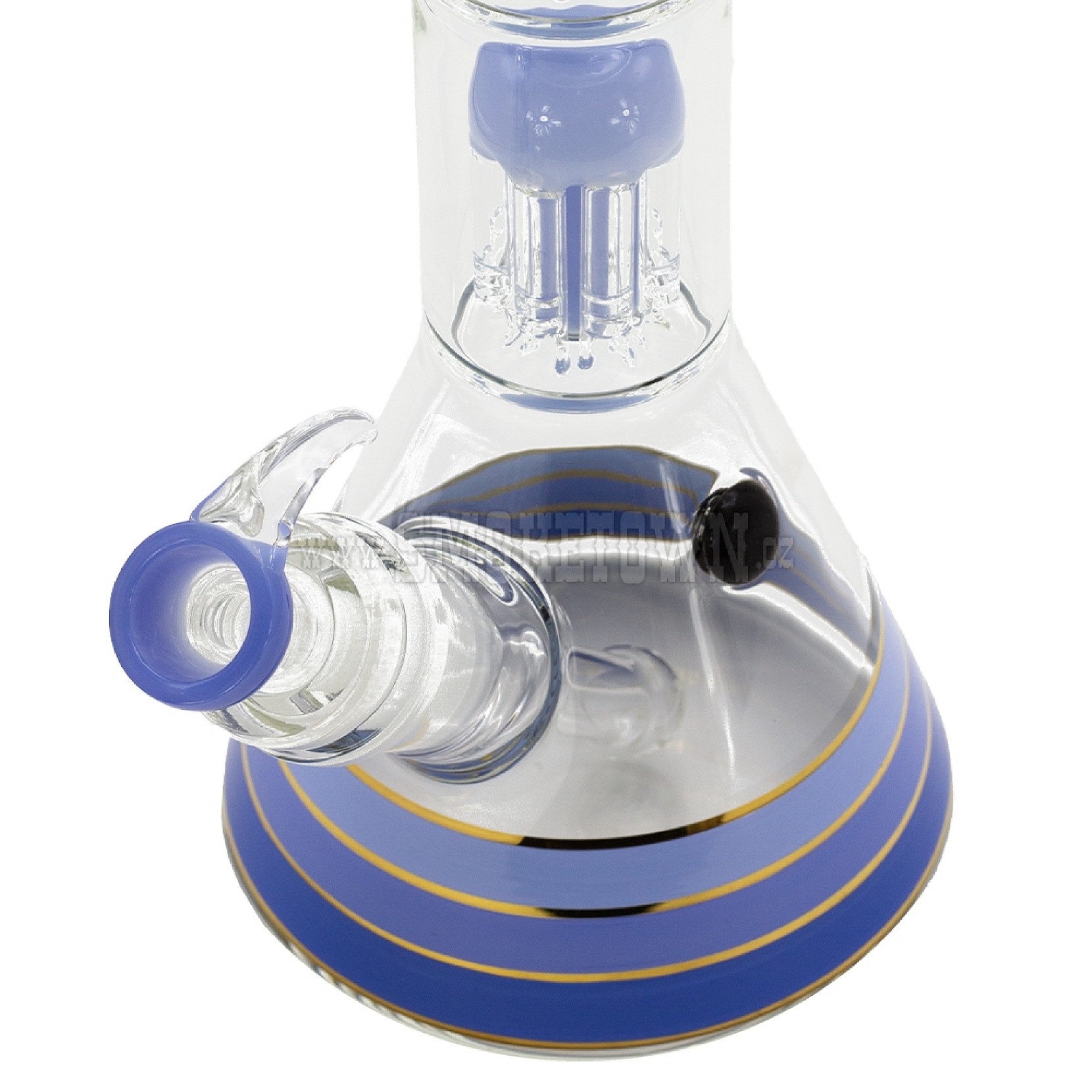 Grace Glass Bong 3x Percoolater Tree blue 50cm