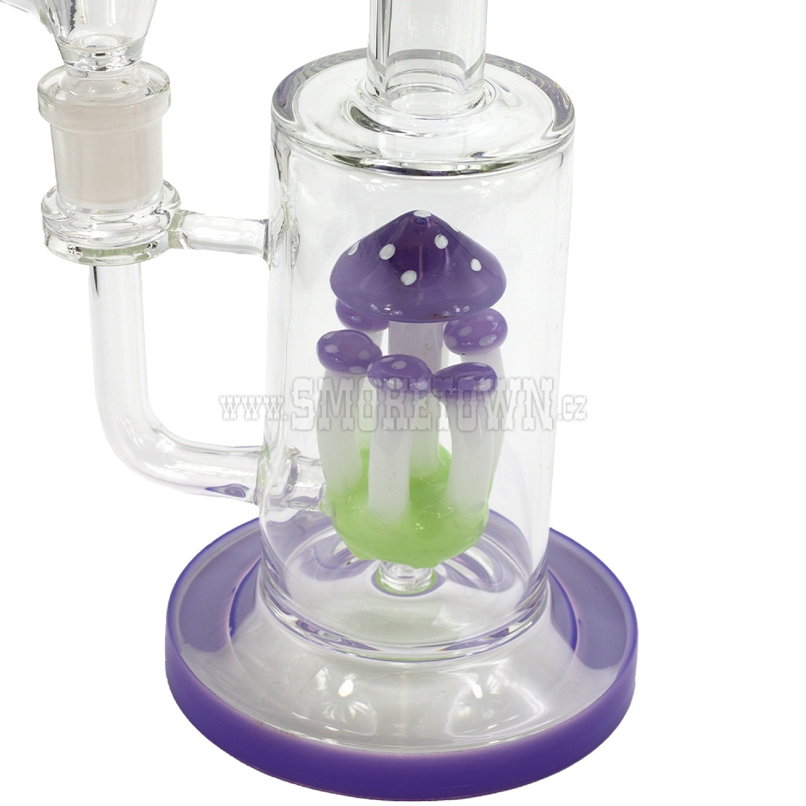 Grace Glass Purple Mushroom Percolator Bong 36cm