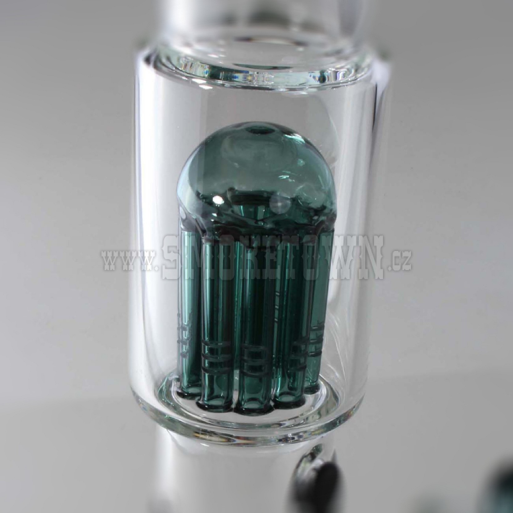 Black Leaf Cylinder Bong 10-Arm Tree Perc QINGLONG