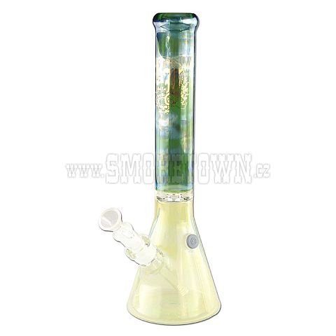 Black Leaf Cylinder Bong silver vapourised 39cm