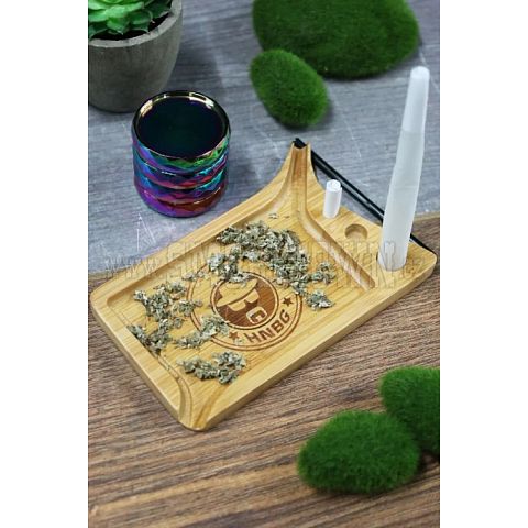 Heisenberg Bamboo Rolling Tray with Filling Spout