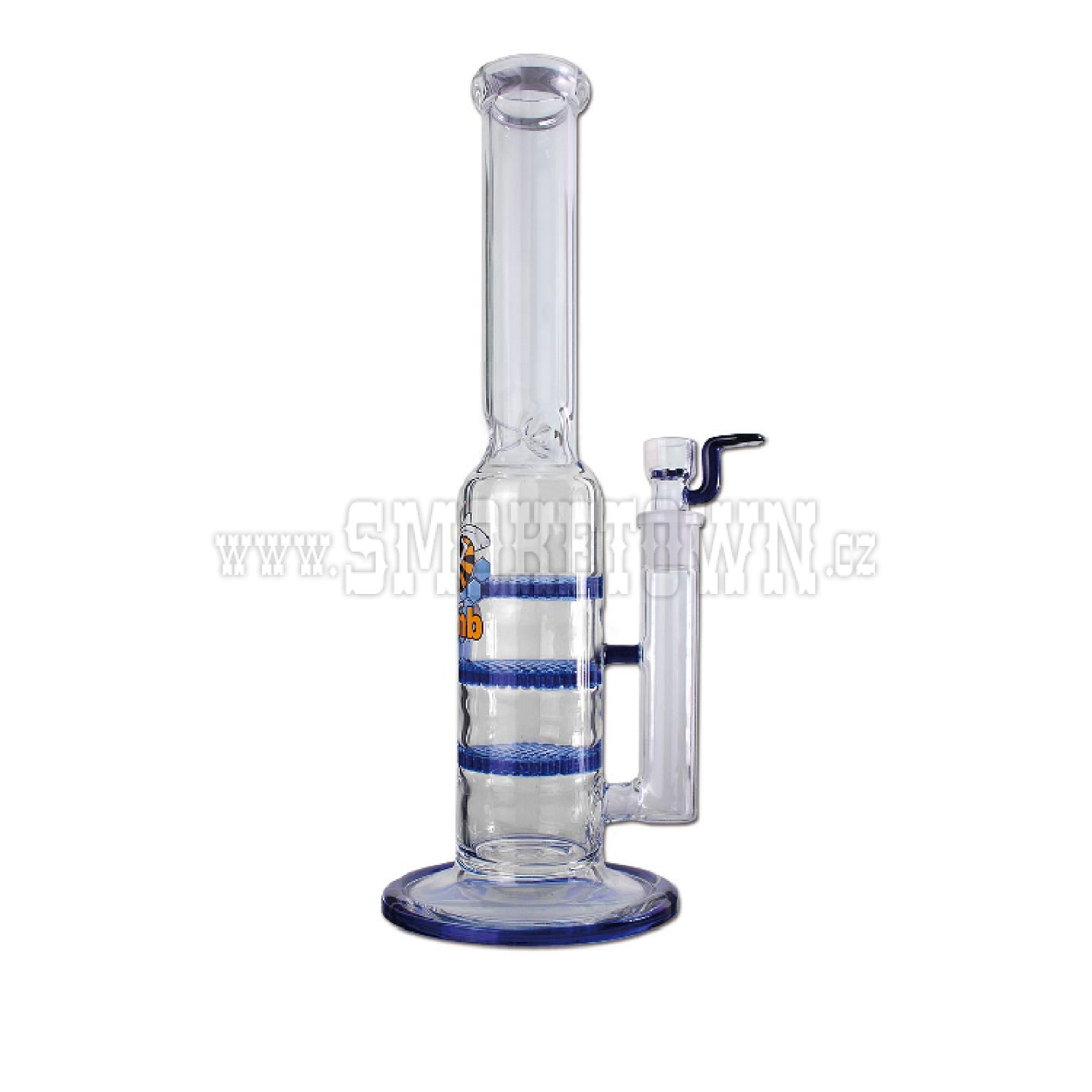 Black Leaf Glasbong mit Triple HoneyComb