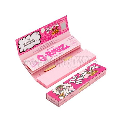 G-Rollz | ´Dr. Whiskerz´ Lightly Dyed Pink - 50 KS Slim Papers + Tips