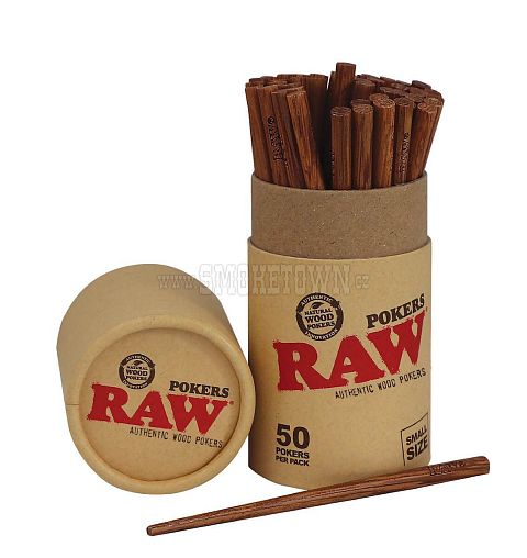 RAW WOODEN POKERS 113mm