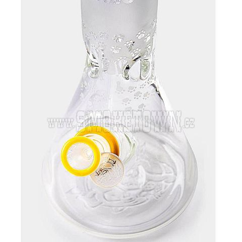 Glass Bong Bulldog TBA x CALVO 38cm-yellow.