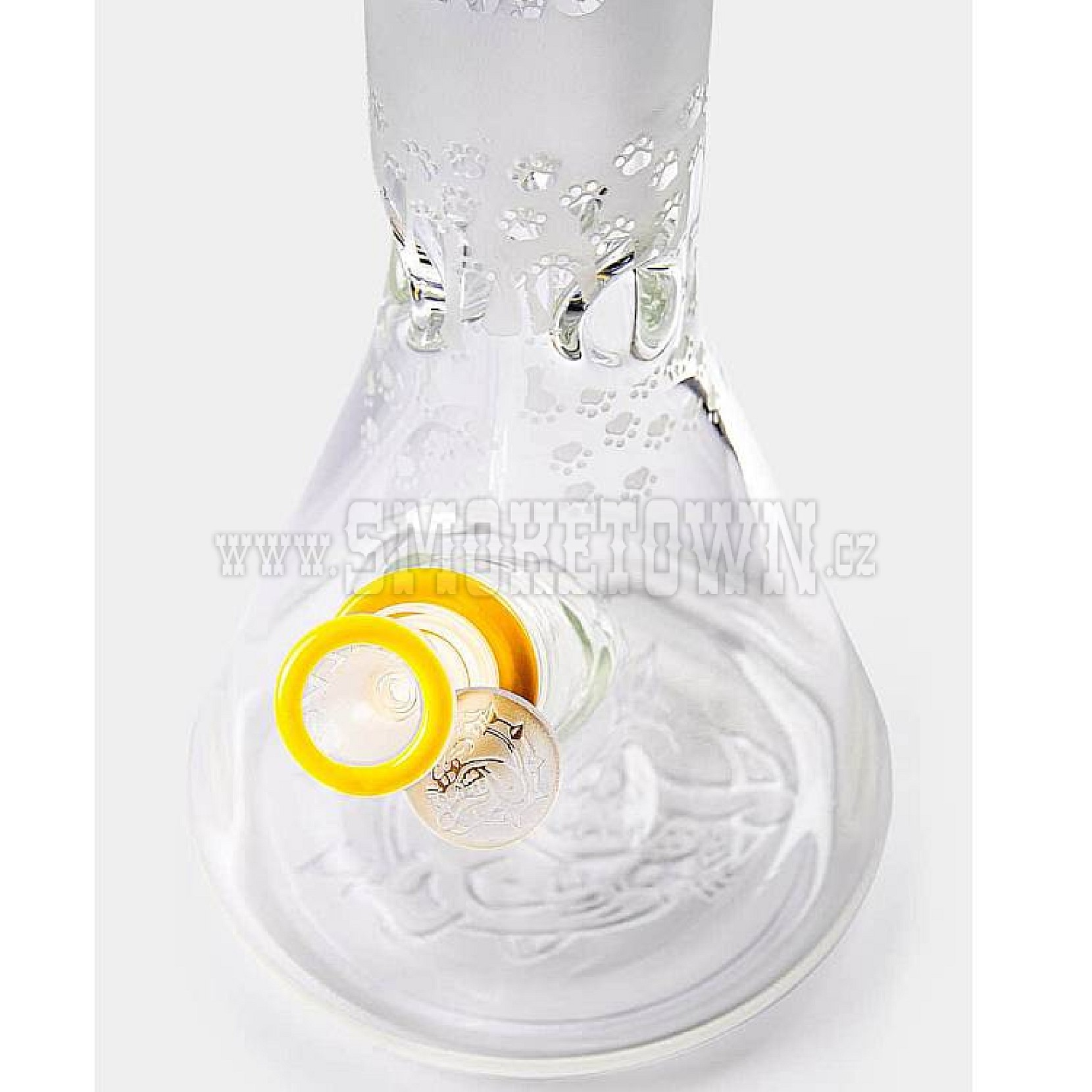 Glass Bong Bulldog TBA x CALVO 38cm-yellow.