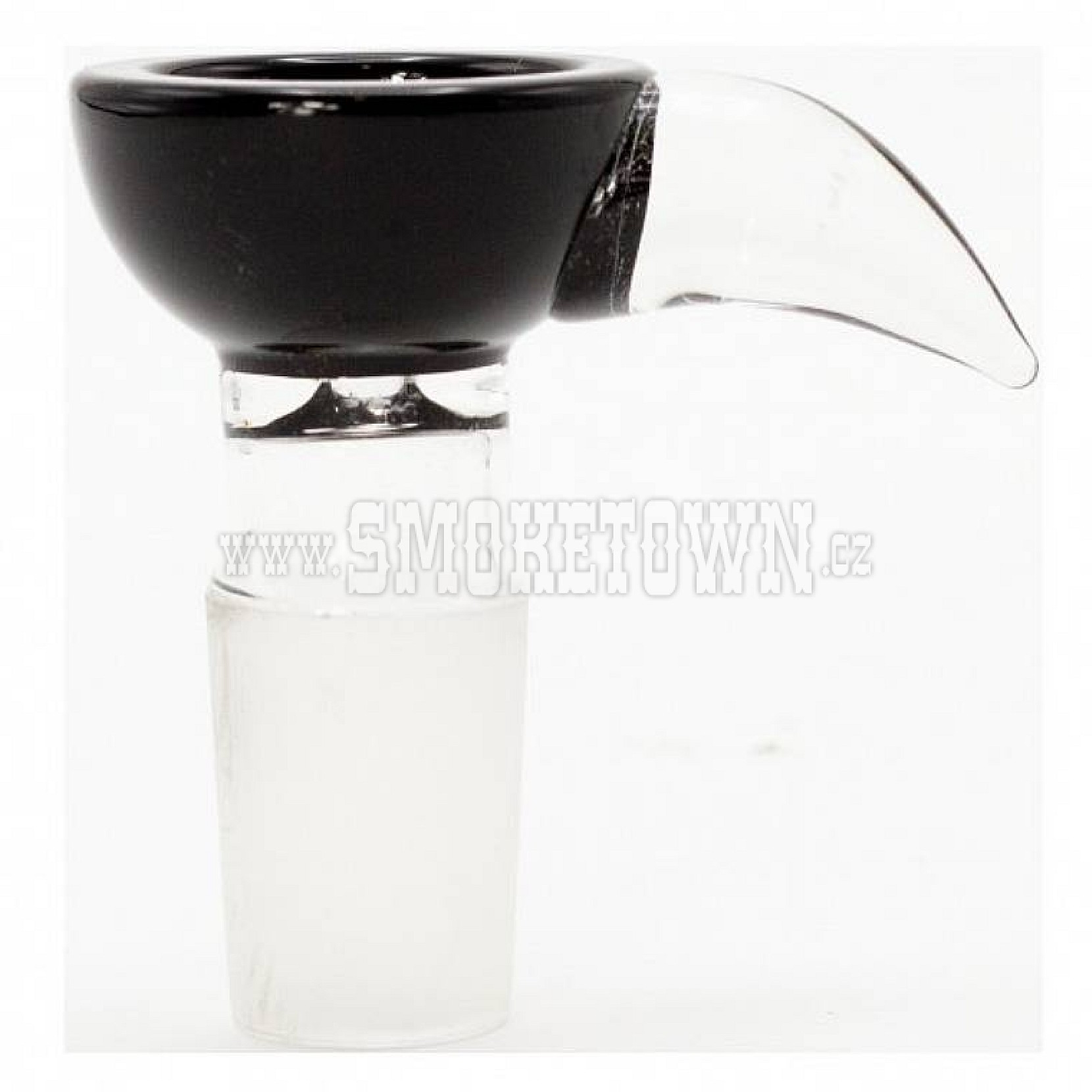 Black Glass Bong Bowl with Handle SG 14.5