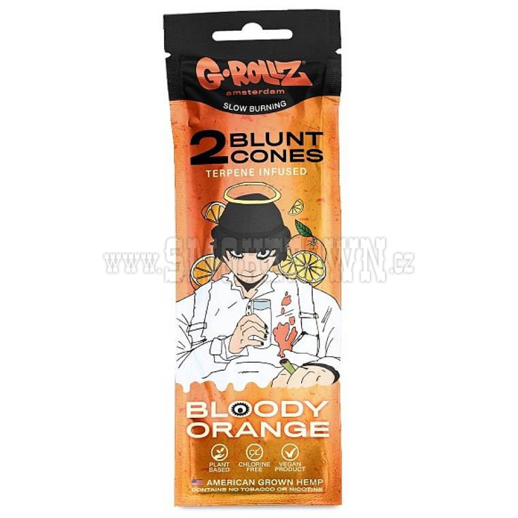 G-Rollz 2x ´Bloody Orange´ Terpene-infused Pre-rolled Hemp Cones