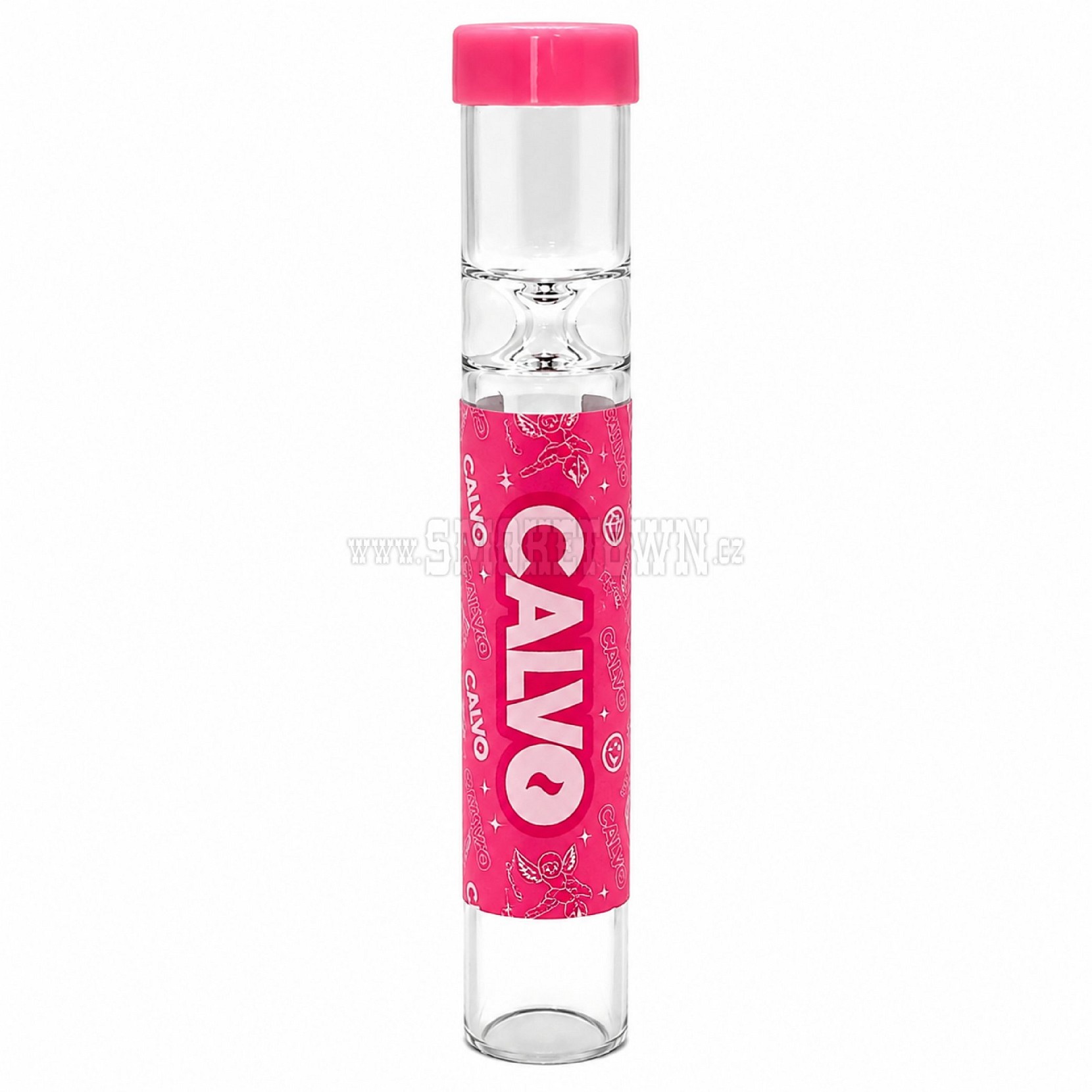 Skleněná Šlukovka (Hitter) s Víčkem – CALVO Pink