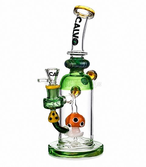 Calvo Mushroom Glass Bong Green