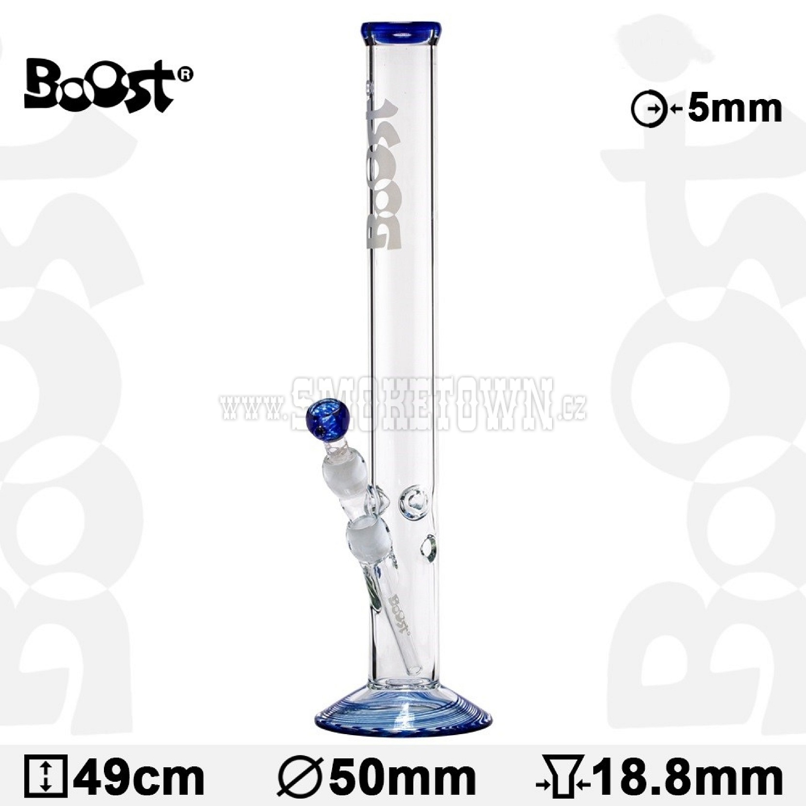 Boost ICE Glass Bong Straight 49cm