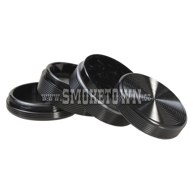 BL Rippled Metal Grinder 4part Black