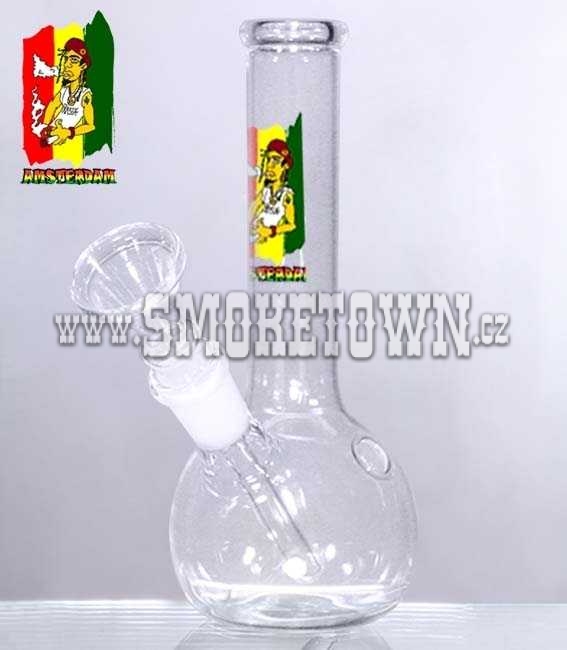 Amsterdam Dude Glass Bong Flask 16cm