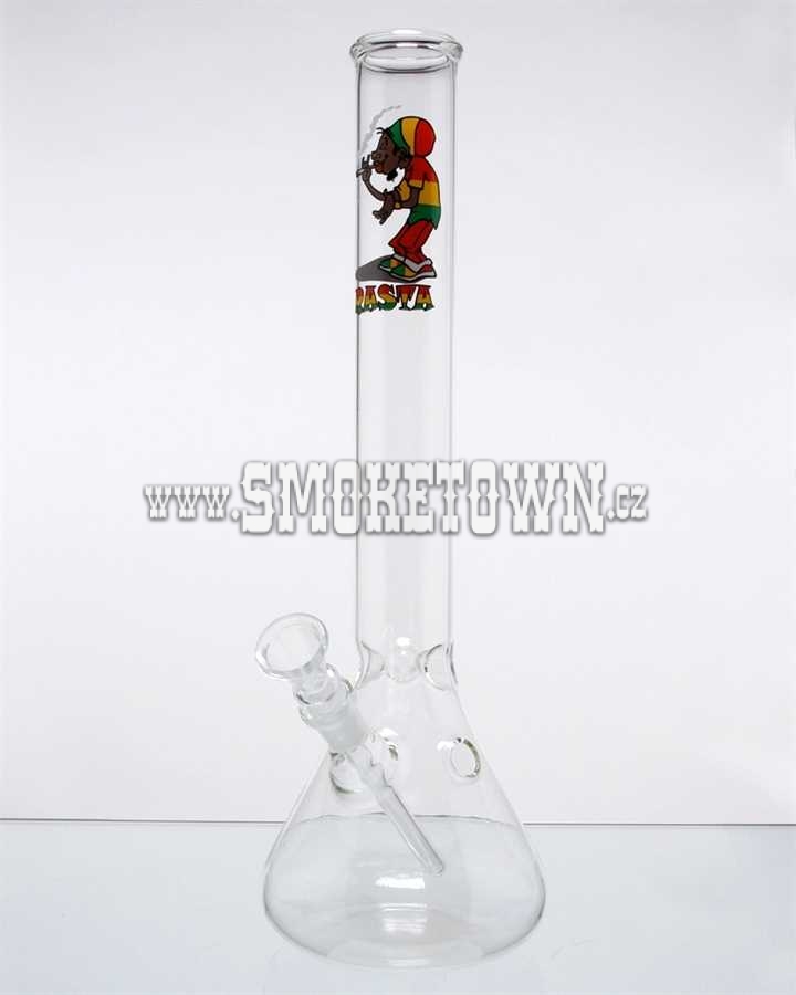 Rasta Smoker Dude ICE Glass Bong Cone 35cm