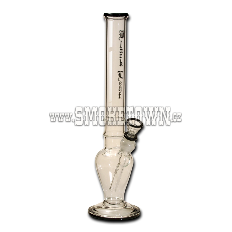 Black Leaf Glass Bong Flask 40cm
