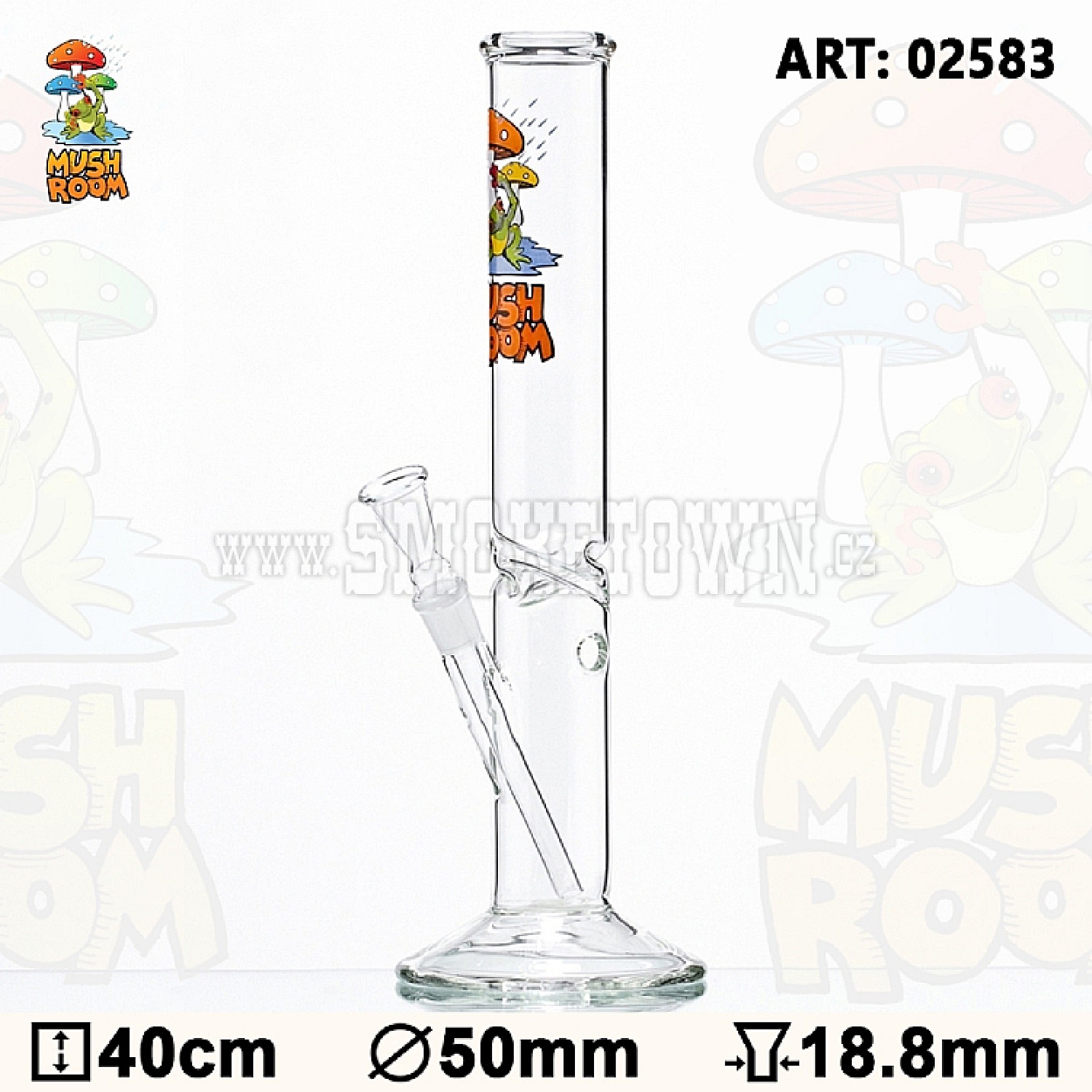 Mushroom Glass Bong 40 cm