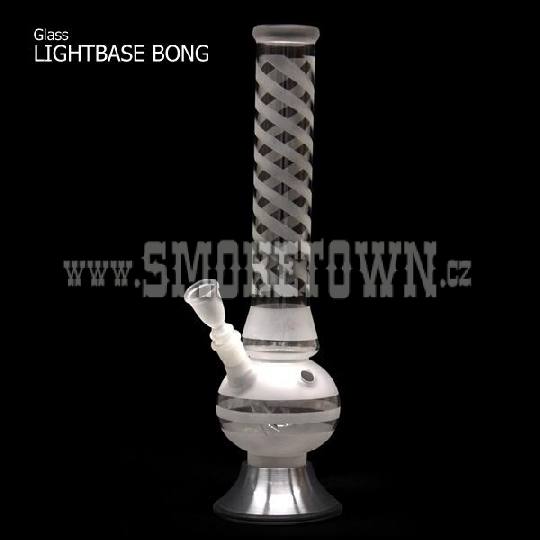 Glass Bong with LED Light Base 40cm 2