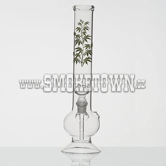 Multi Leafs Glass Bong Flask 30 cm 2