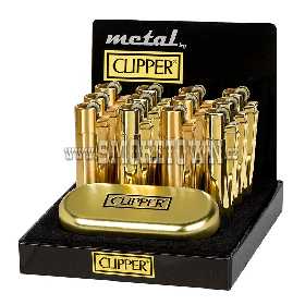 Kovový Clipper s krabičkou zlatý