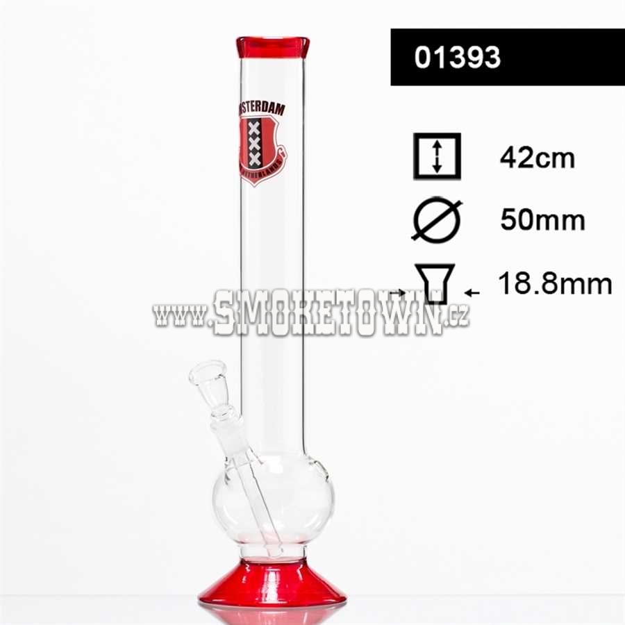 Amsterdam Bouncer Glass Bong Flask 42cm