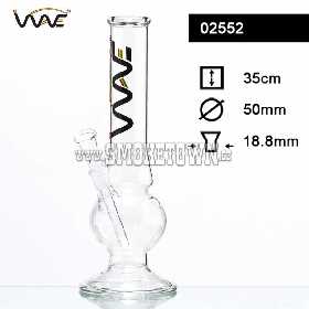 Wave Bouncer Glass Bong Flask 35cm