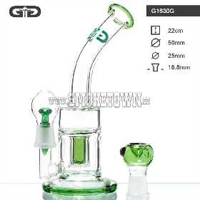 Grace Glass Saxo Bubbler Glass Bong Green 22cm