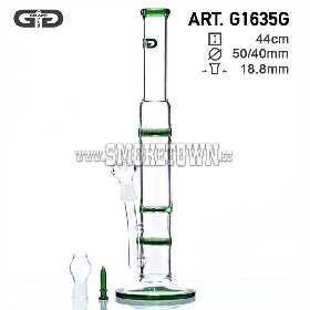 Grace Glass Cane Bong 2xHoneyComb Green 44cm