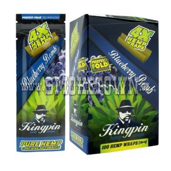 Kingpin Hemp Wraps Blueberry 4 ks