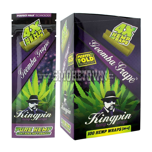 Kingpin Hemp Wraps Grape 4 ks