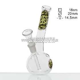 Greenline Camo Peace Glass Bong Flask 18cm