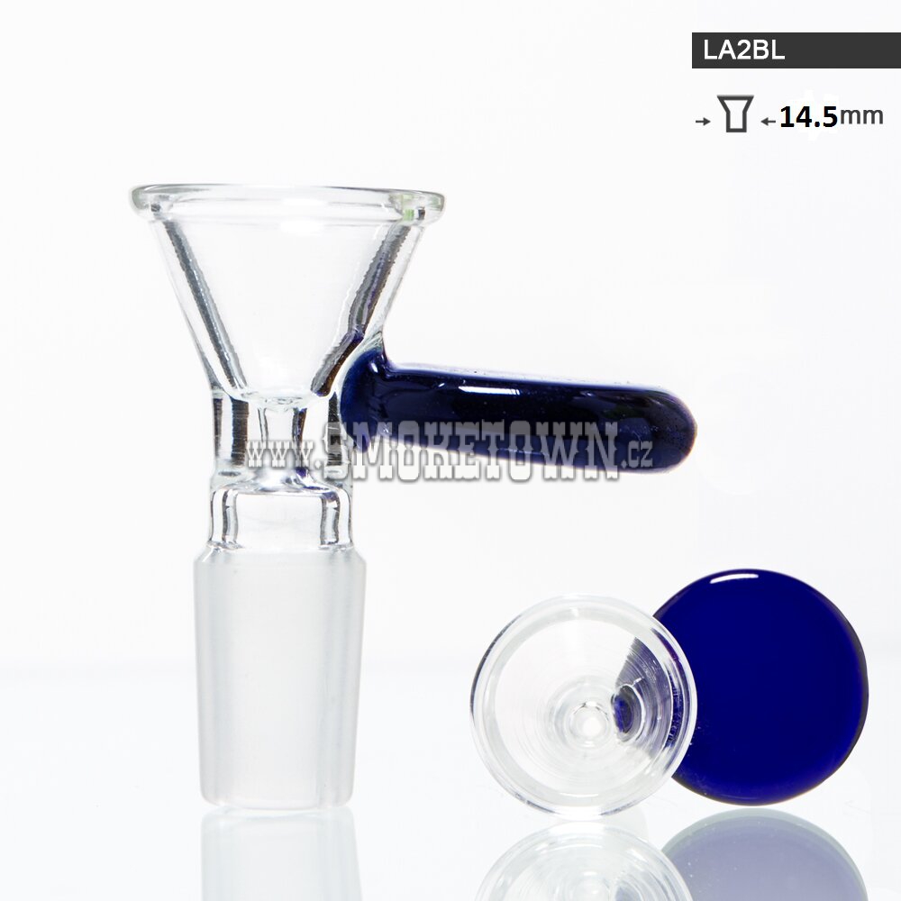 Glass Bowl with a blue handle SG14