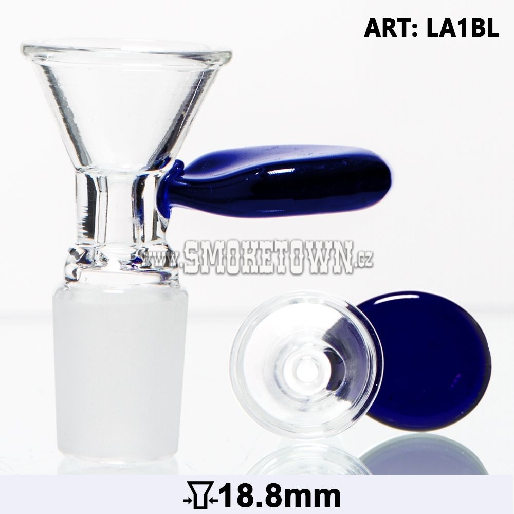 Glass Bowl Blue Handle SG18