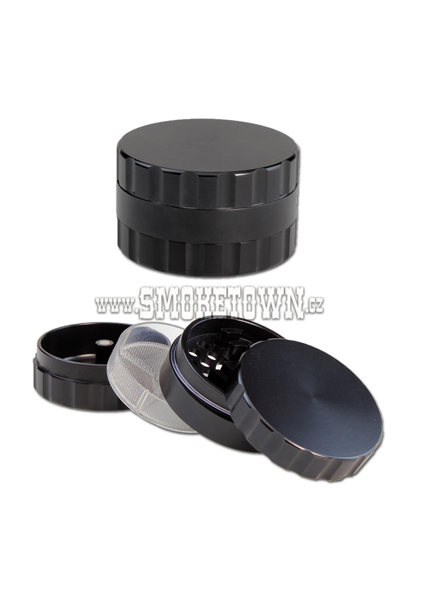 Aluminium Grinder 3-part black