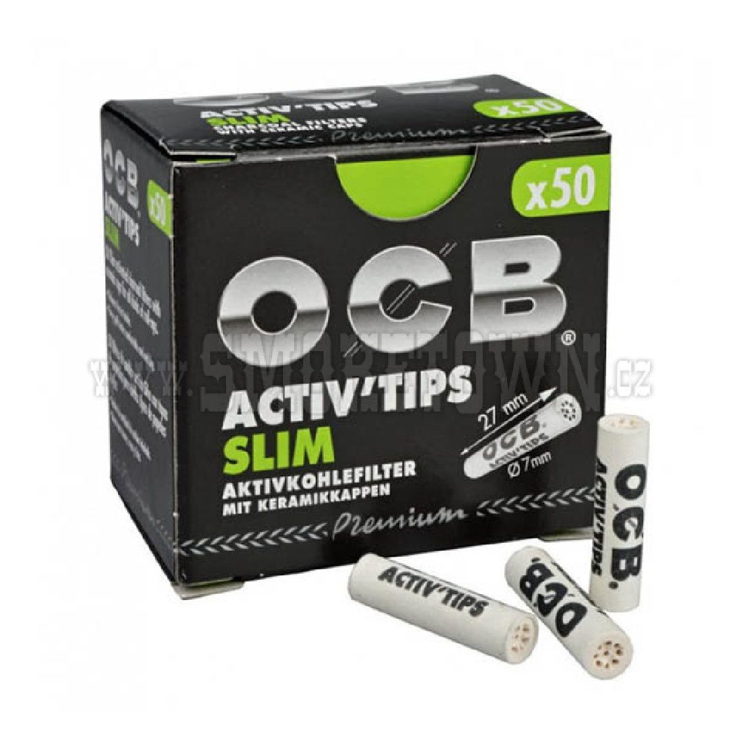 OCB Activ Tips Slim 50ks