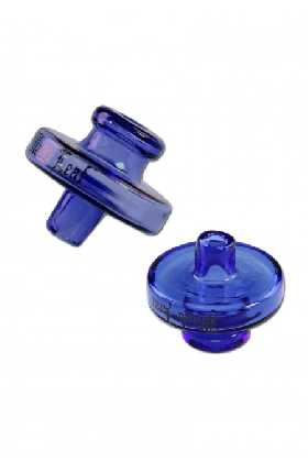 Black Leaf Glass Carb Cap Blue
