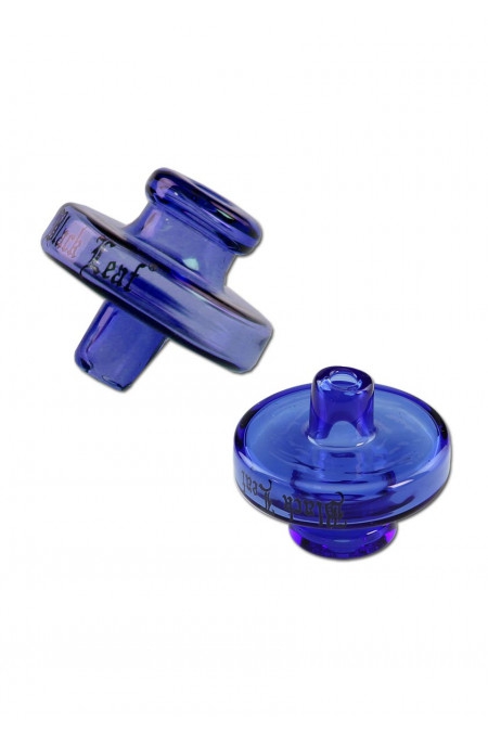 Black Leaf Glass Carb Cap Blue