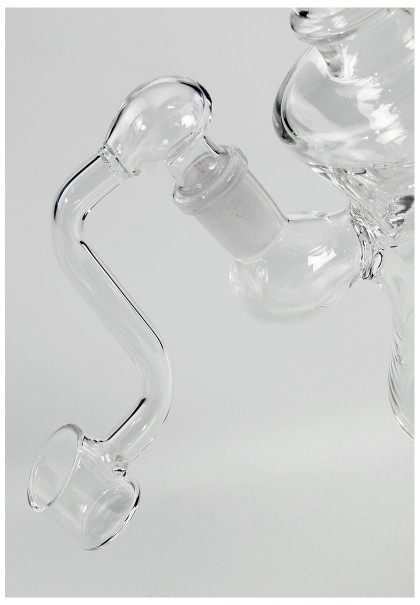 Oil Glass Bong with Banger Steam Turbine Black 25cm 2