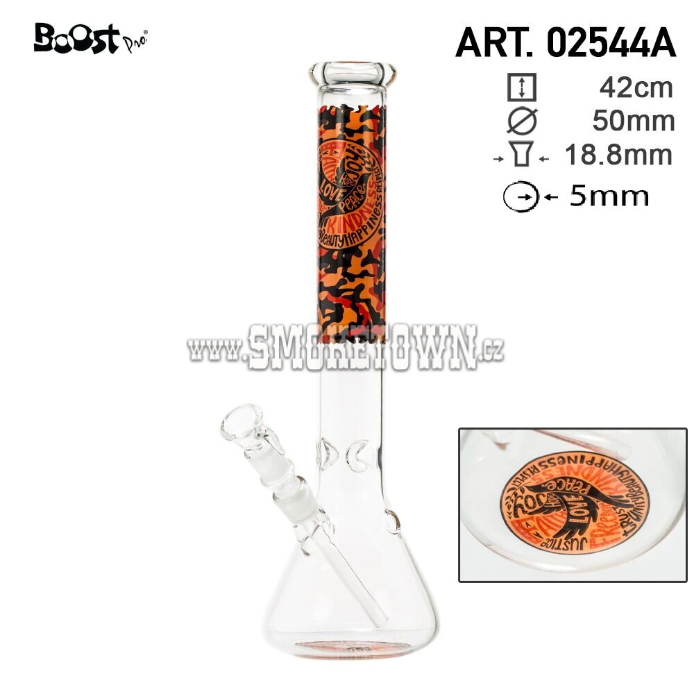 Boost Pro Tiger Camo ICE Glass Bong Cone 42cm